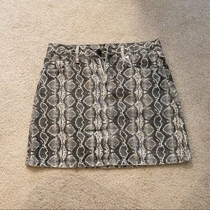 Denim snake skirt